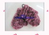 Wholesale child knit glove/feather yarn glove/child magic glove