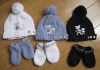 Wholesale baby knitted hat,mitten 2 pcs set
