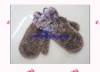 Wholesale child knit glove/feather yarn glove/child magic glove