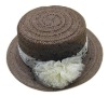 Wholesale Ladies Fashion straw weave hat with flower