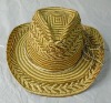 Wholesale Fashion Pattern Paper Straw Cowboy Hat For Ladies