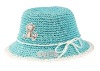 Wholesale Children paper straw hat / handmade crochet kids summer hat