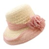 Wholesale Charm Ladies Straw Hat Pink