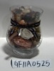 Wholesale 600g glass vase package potpourri with pvc cover and ribbon