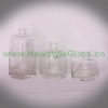 Wholesale handblown clear vase with engraved pattern