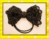 Wholesale 2011 lace bow elastic ponytail tie