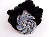 Wholesale Rhinestone floral Ponytail Holders