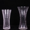 Cracked gathering glass trumpet vases for flower