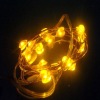 Wholesale 2m 20 lihgts heart-shaped led copper string light with battery operated