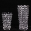 Wholesale V-shaped glass vase with spots decoration