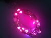 Wholesale 2m 20 lights pink led copper string light with battery operated