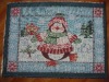 Wholesale non-slip rug polyester and cotton yarn dyed door mat jacquard floor mat rug