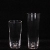 Wholesale Handmade V-shaped clear cylinder glass vase