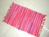 Wholesale color strip cotton woven rug