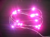 Wholesale 2m 20 lights pink led copper string light with battery operated