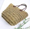 Wholesale classic leisure straw tote bag natural on beach