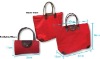 Wholesale fashion pvc handle tote bag