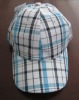 fashion cotton checked baseball cap