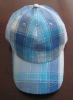 fashion cotton checked baseball cap