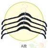 Wholesale velvet flocked hanger/woman shirt hanger
