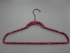 Wholesale flocked hanger/ flocking hanger with leopard print