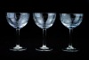 Handmade clear etched icecream glass