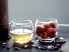 Clear stemless wine glass