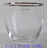 Wholesale 2mm golden rim clear glass tumbler