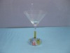 Wholesale Martini glass with hand-painted bottom