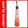 Wholesale Handmade glass oil/ vinegar bottle with stainless steel mouth