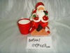 Wholesale santa claus pen holder of ceramics