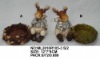 2asst reindeers in polyresin for christmas ornament