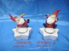 Wholesale ceramic christmas red candleholder