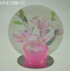 Wholesale glass candle holder with mirror
