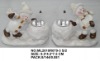 Wholesale snowman with candle holder in resin for christmas ornament
