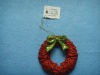 Wholesale green+red,USA style,christmas plastic hanger ornament