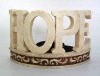 Wholesale Polyresin candle stick with letter decoration