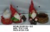 Wholesale 2asst santa claus with candle holder in polyresin for christmas ornament