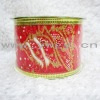 Wholesale 2011 FASHION 3.8CM WIDTH GLITTER PEARL YARN OPP PACKAGING CHRISTMAS TREE ORNAMENT