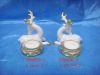 Wholesale Small ceramic candleholder with reindeer