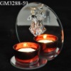 Wholesale glass candle holder with mirror