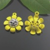 Wholesale fashion enamel flower charms, fashion children ornaments