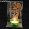 Wholesale glass candle holder with mirror