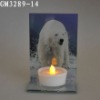 Wholesale glass candle holder with mirror