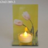 Wholesale glass candle holder with mirror
