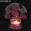 Wholesale glass candle holder with mirror