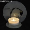 Wholesale glass candle holder with mirror