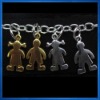 Solid Metal Person Charm,Slider Charms
