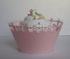 pink color happy birthday Cupcake Wrappers