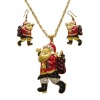 Wholesale fashion alloy christmas pendant necklace set jewelry